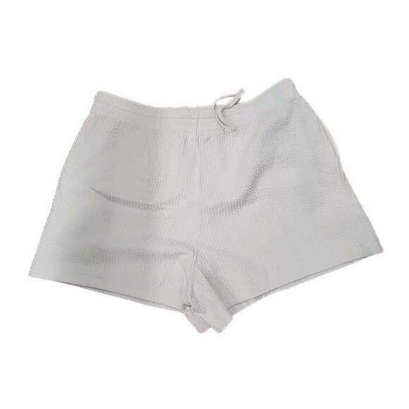 Fabletics Ribbed Shorts Egret Crinkle Knit High Waisted Casual Women's Medium - Picture 3 of 7